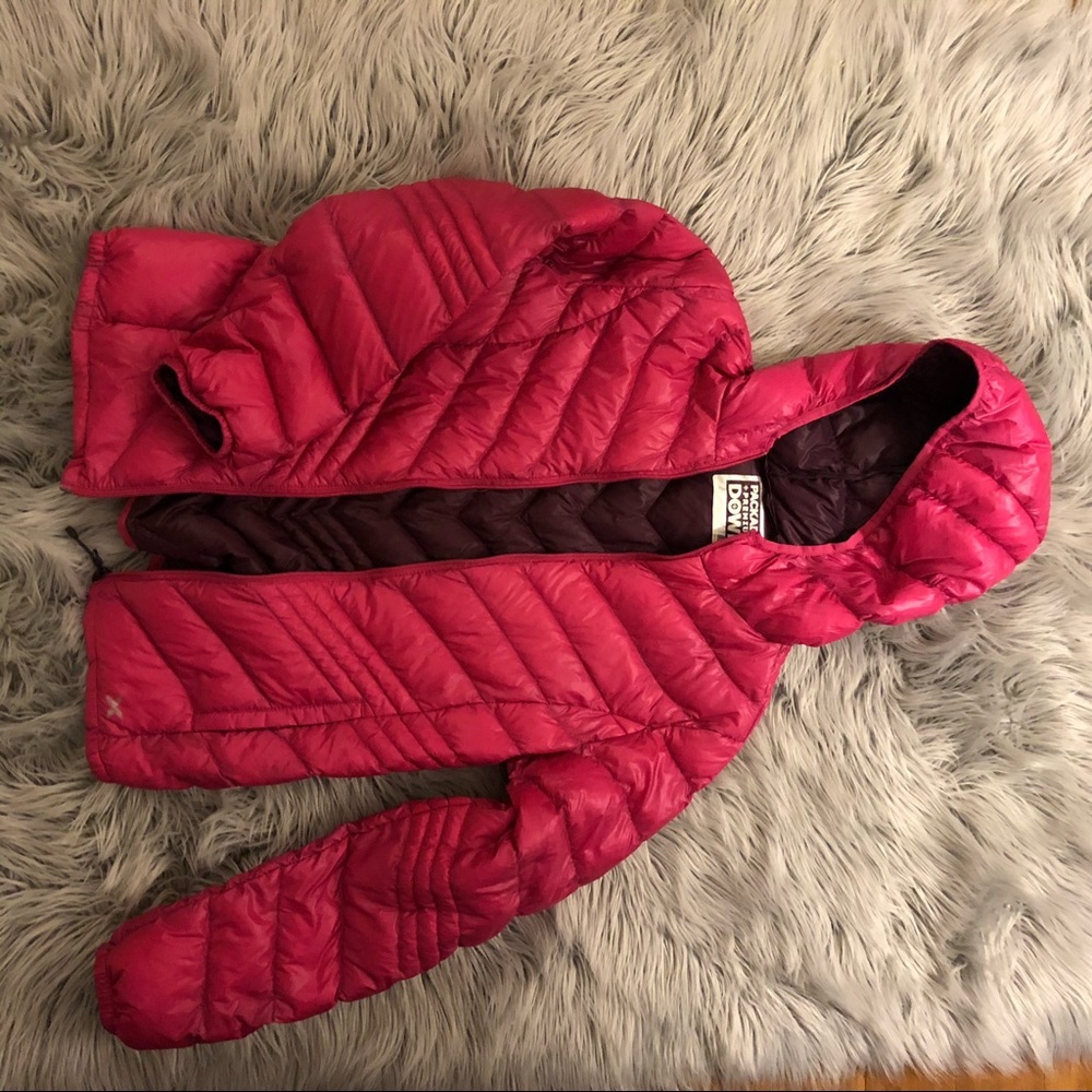 Pink puffer windbreaker
